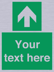 Safe condition Custom arrow up sign